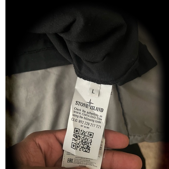 Black and Neon Green Print Stone Island Tee - Picture 2 of 2